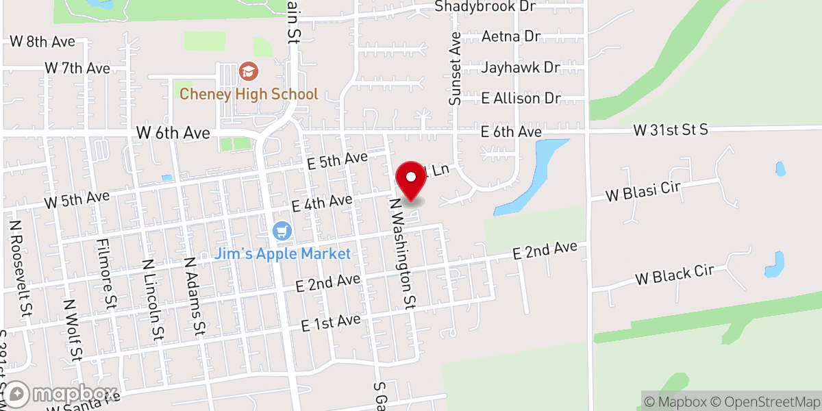 Map showing location of Trinity United Christian Church