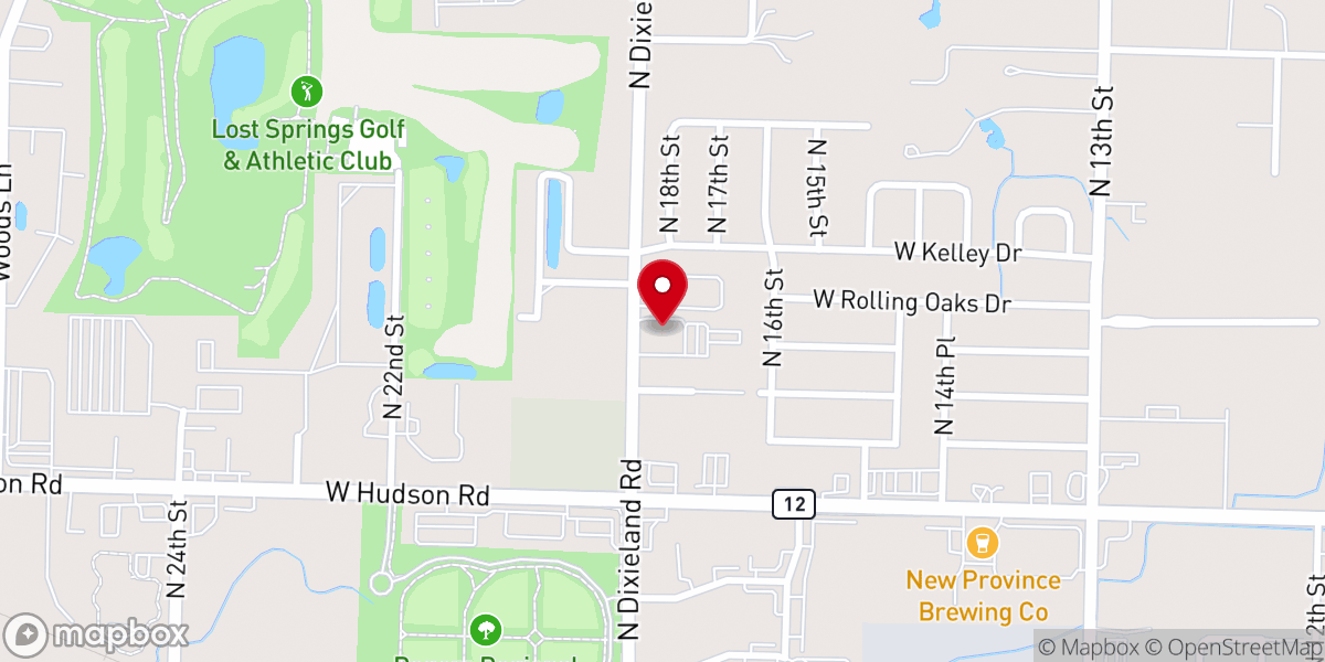 Map showing location of Rogers Stake Center