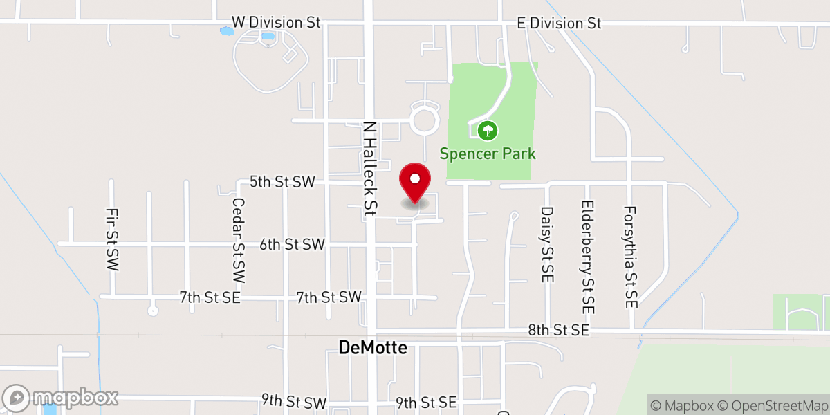 Map showing location of Bethel Christian Reformed Church