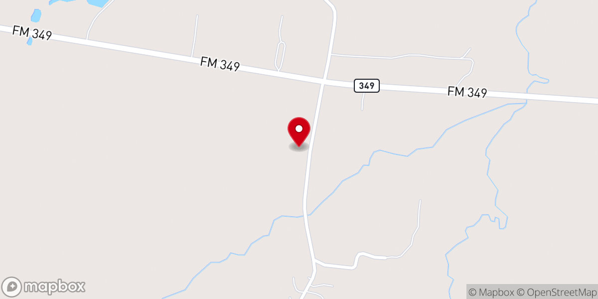 Map showing location of Pleasant Green Baptist Church 9280 FM 349 Longview Tx Gregg County USA