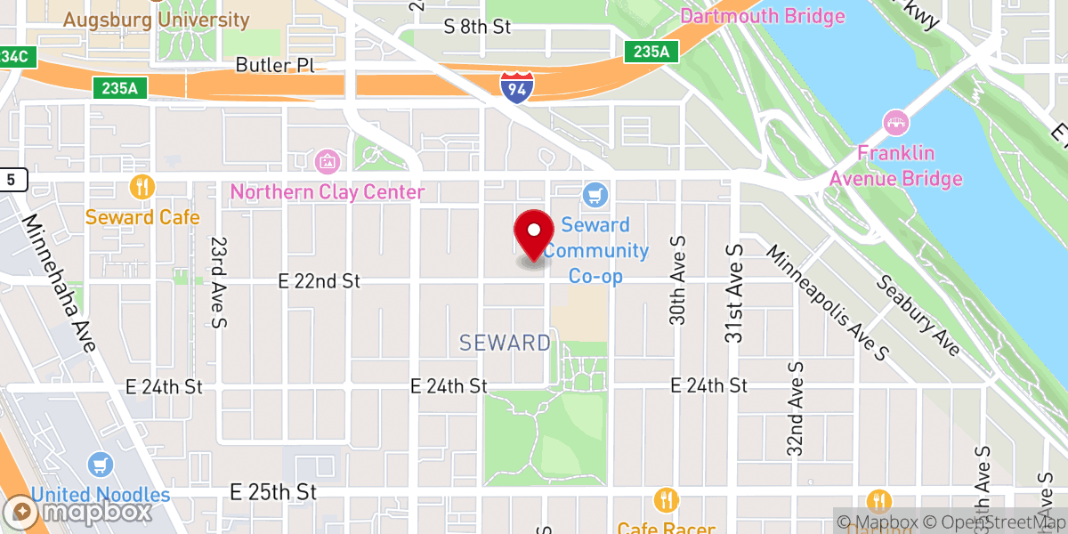 Map showing location of Community of St. Martin