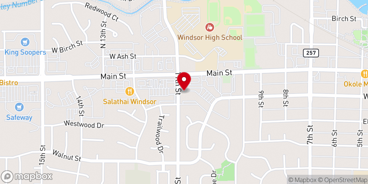Map showing location of Foundations Church - Windsor