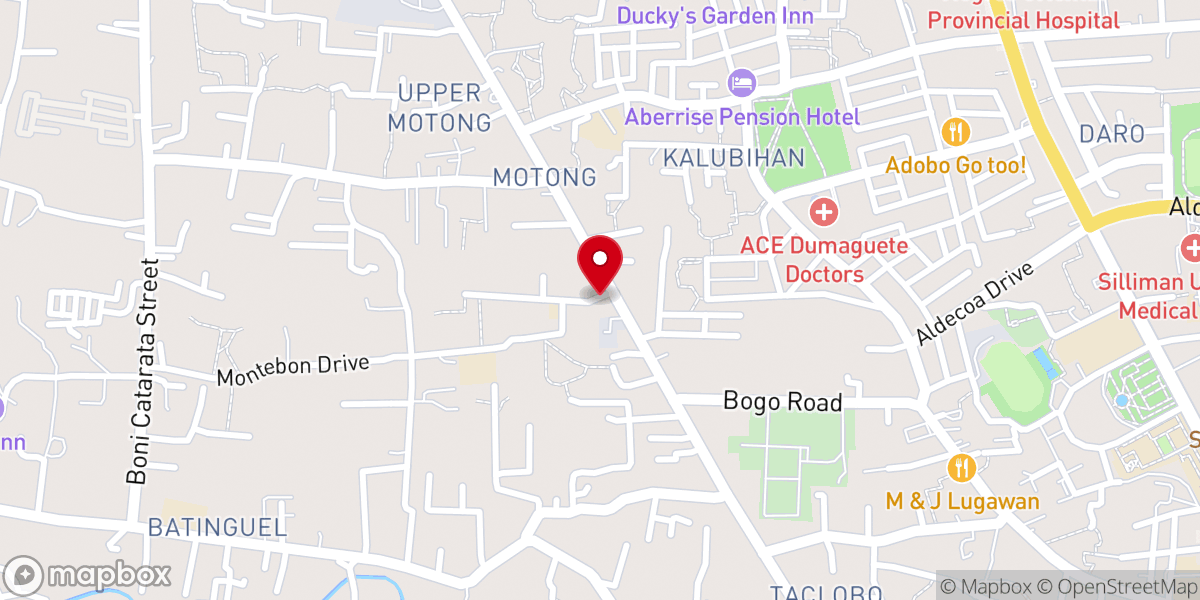 Map showing location of Calvary Chapel Dumaguete