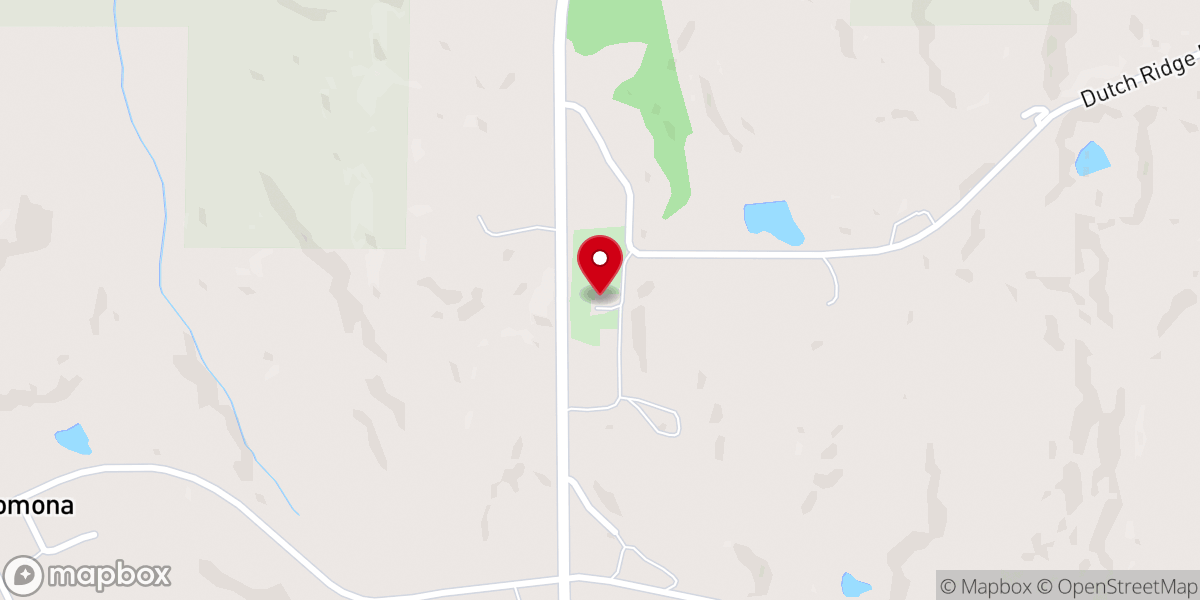Map showing location of Dutch Ridge Church