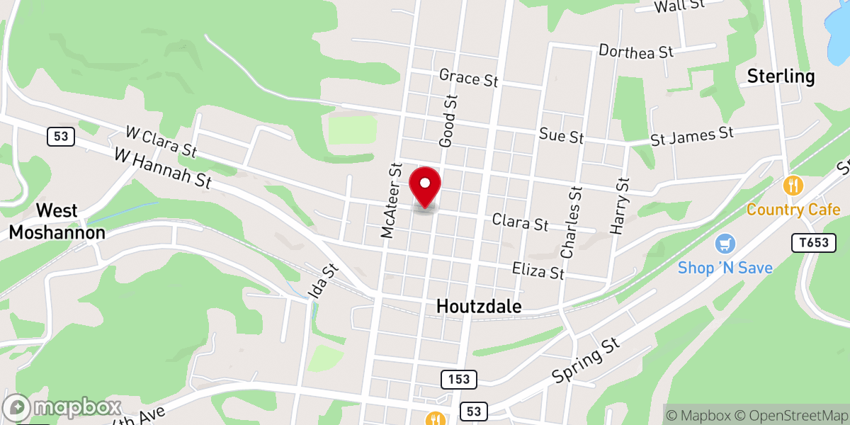 Map showing location of United Methodist Church