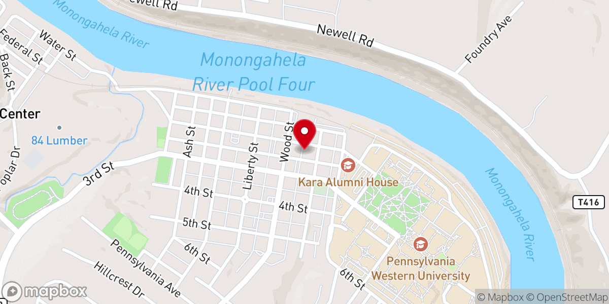 Map showing location of California Baptist Church