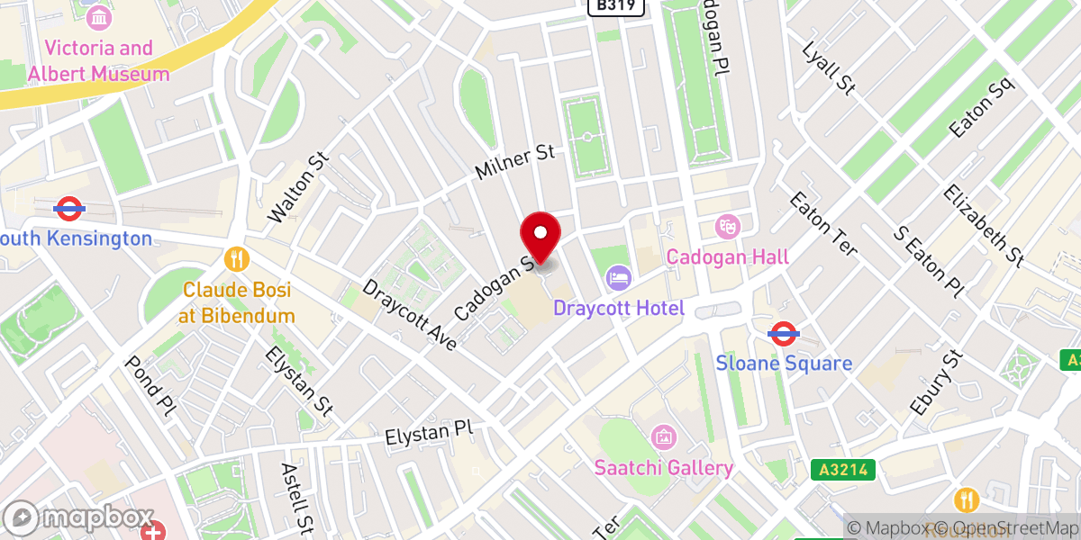 Map showing location of Saint Mary's Catholic Church, Chelsea