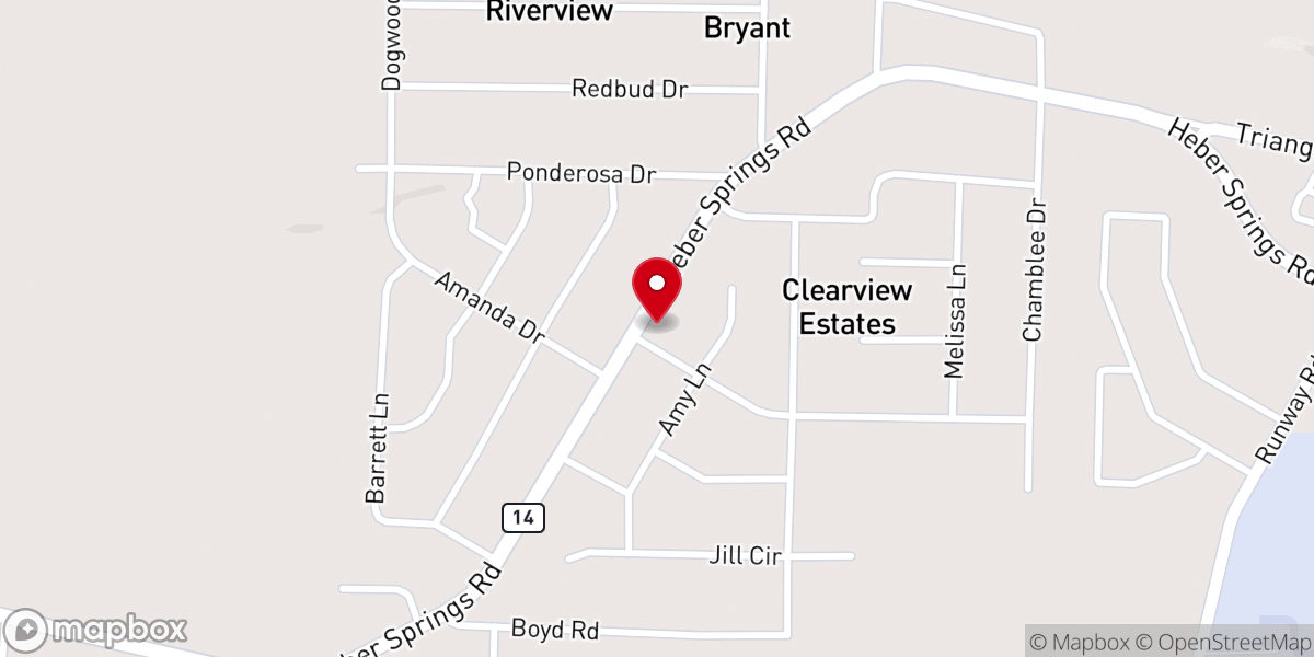 Map showing location of Southside Assembly of God Church
