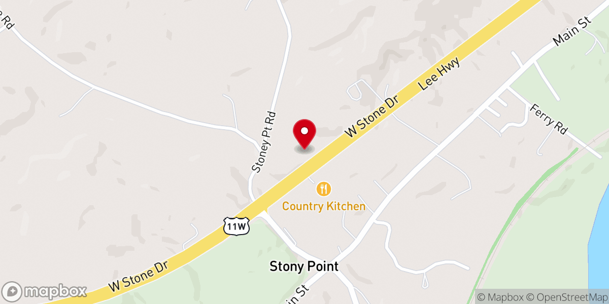 Map showing location of New Providence Presbyterian Church