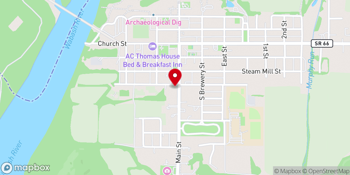 Map showing location of Holy Angels Catholic Church
