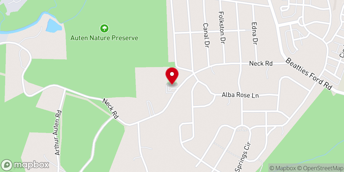 Map showing location of Mt Olive Missionary Baptist Church