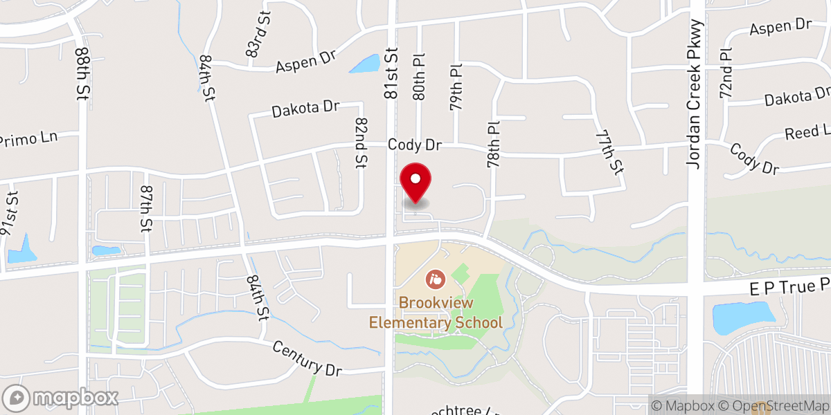 Map showing location of Beautiful Savior Evangelical Lutheran Church