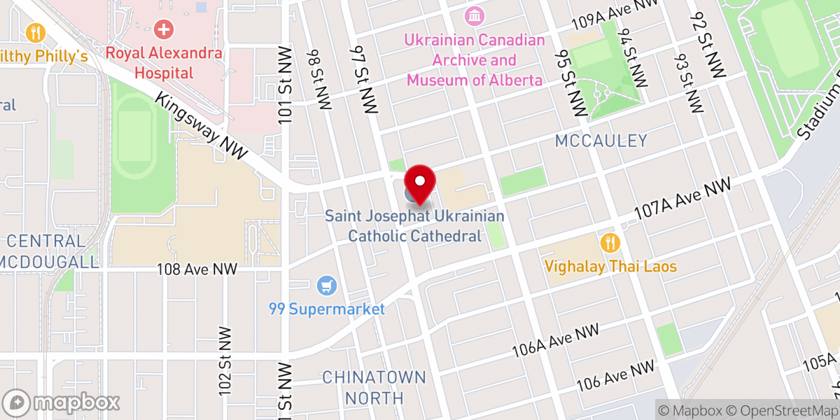 Map showing location of Joseph Catholic cathedral