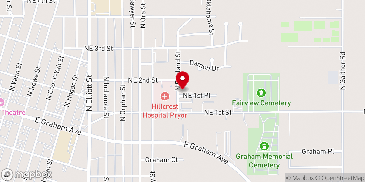 Map showing location of United Pentecostal Church