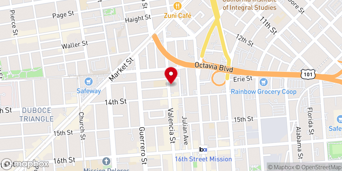 Map showing location of Annunciation Greek Orthodox Cathedral