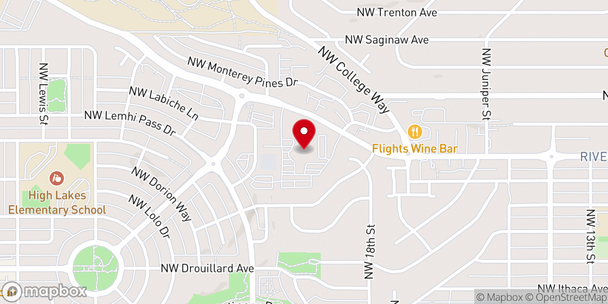 Map showing location of Westside Church