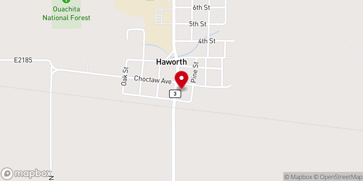 Map showing location of Haworth Assembly of God