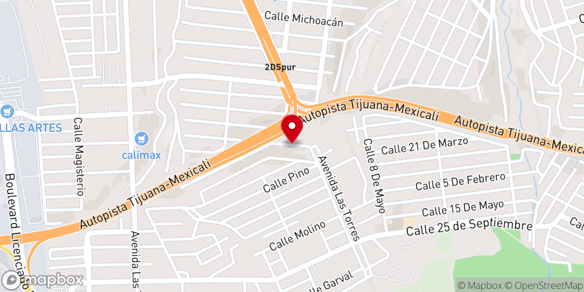 Map showing location of Fraternidad Cristiana Tijuana