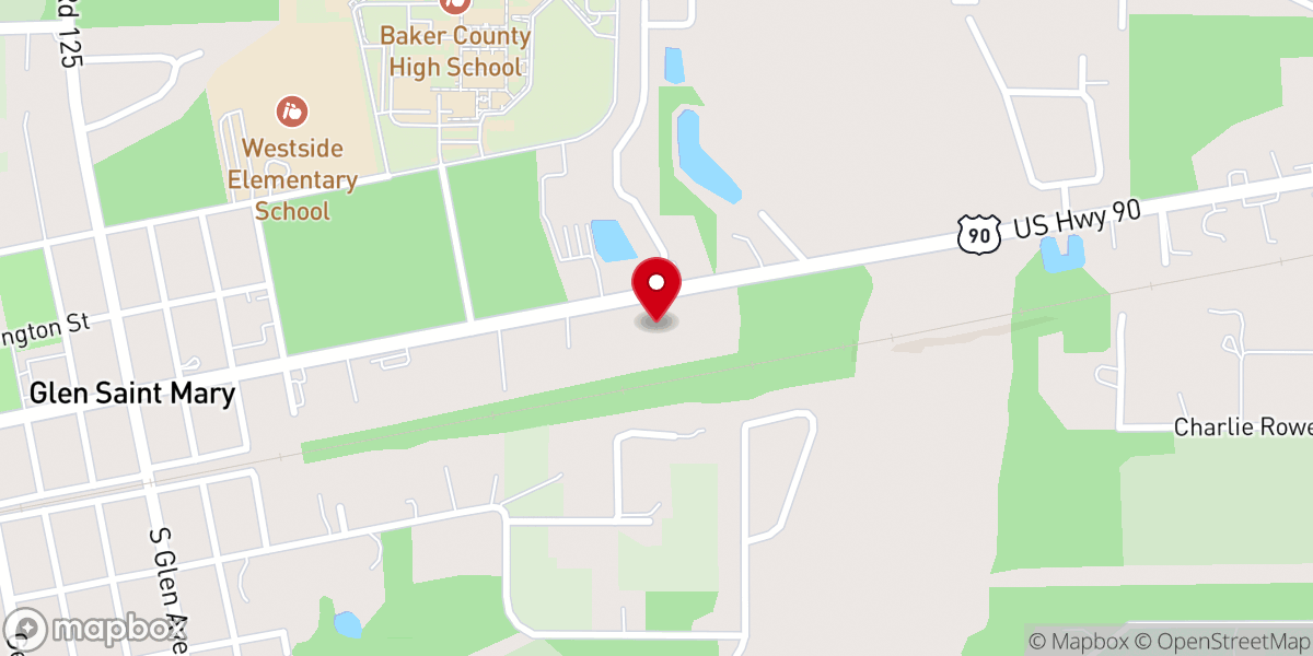 Map showing location of Glen Hill Primitive Baptist Church