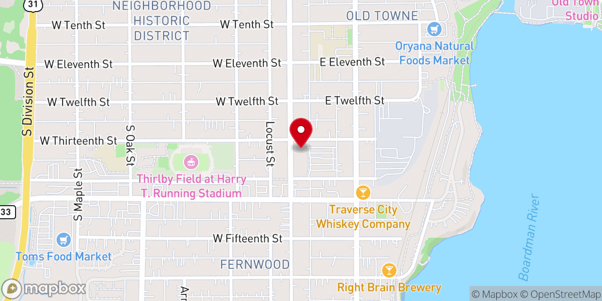 Map showing location of Saint Francis Church