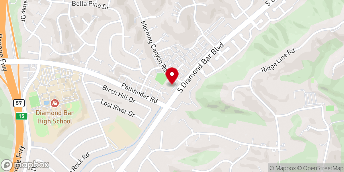 Map showing location of Diamond Bar United Church of Christ