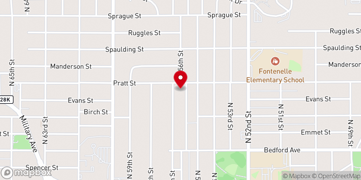 Map showing location of New Beginning Community Baptist Church