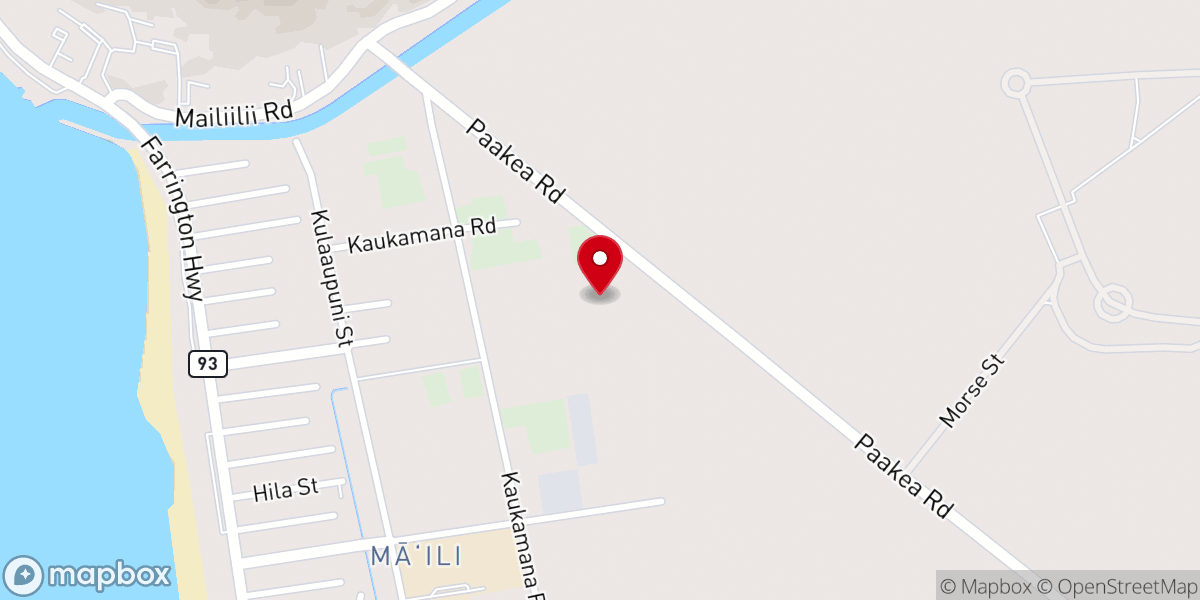 Map showing location of Samoan Methodist Church Waianae Center