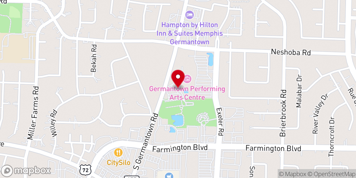 Map showing location of The Great Hall & Conference Center