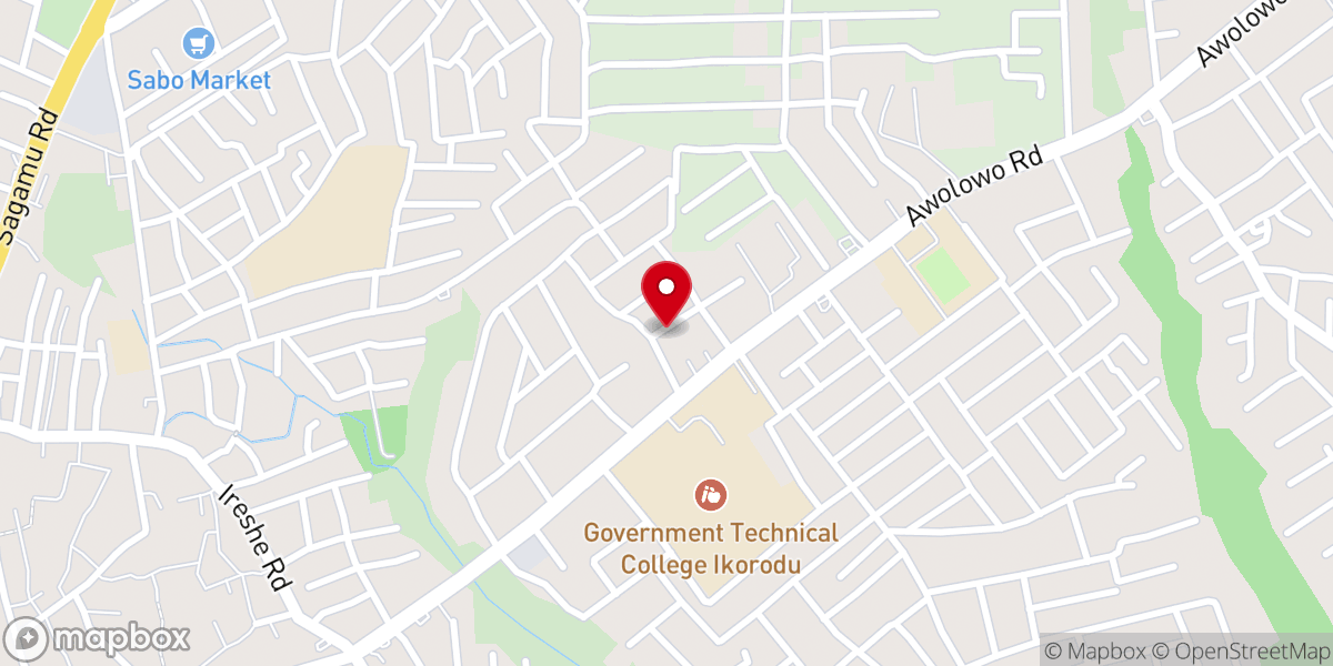 Map showing location of (NLWC) New and Living Way Church, Ikorodu
