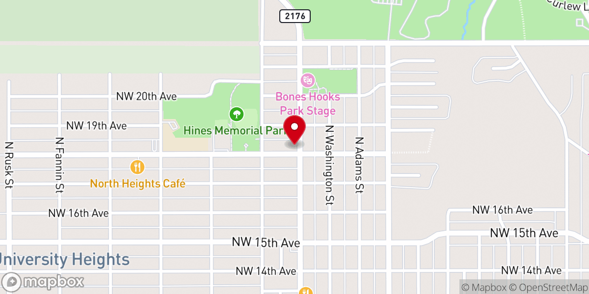 Map showing location of Jenkins Chapel Baptist Church
