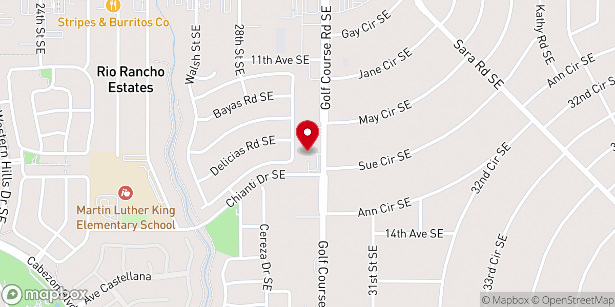 Map showing location of Oasis Family Church
