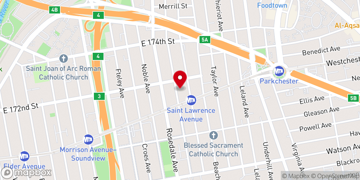 Map showing location of Commonwealth Community Baptist Church