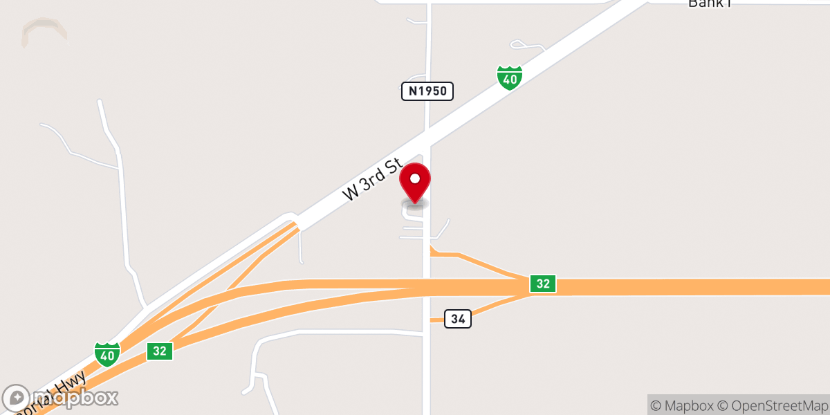 Map showing location of Prairie View Baptist Church