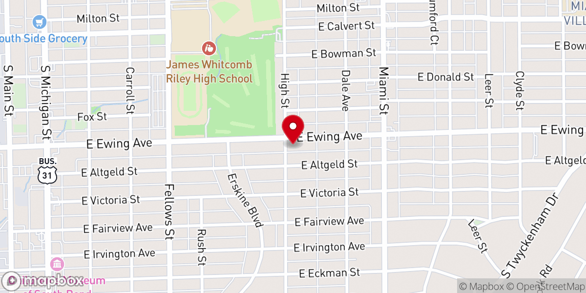 Map showing location of Faith United Methodist Church