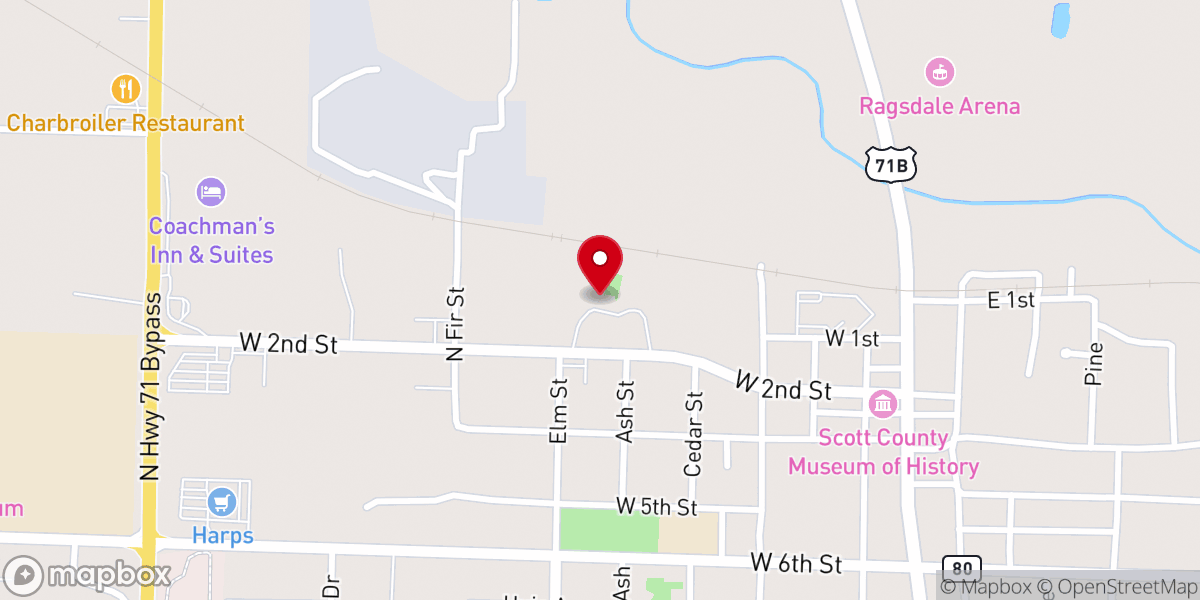 Map showing location of Dalton's Place Assisted Living