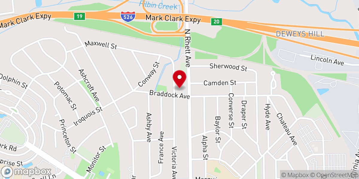 Map showing location of Church of the Resurrection