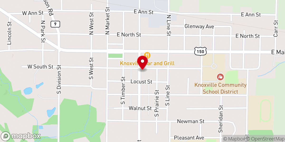 Map showing location of First Christian Church-Knoxville