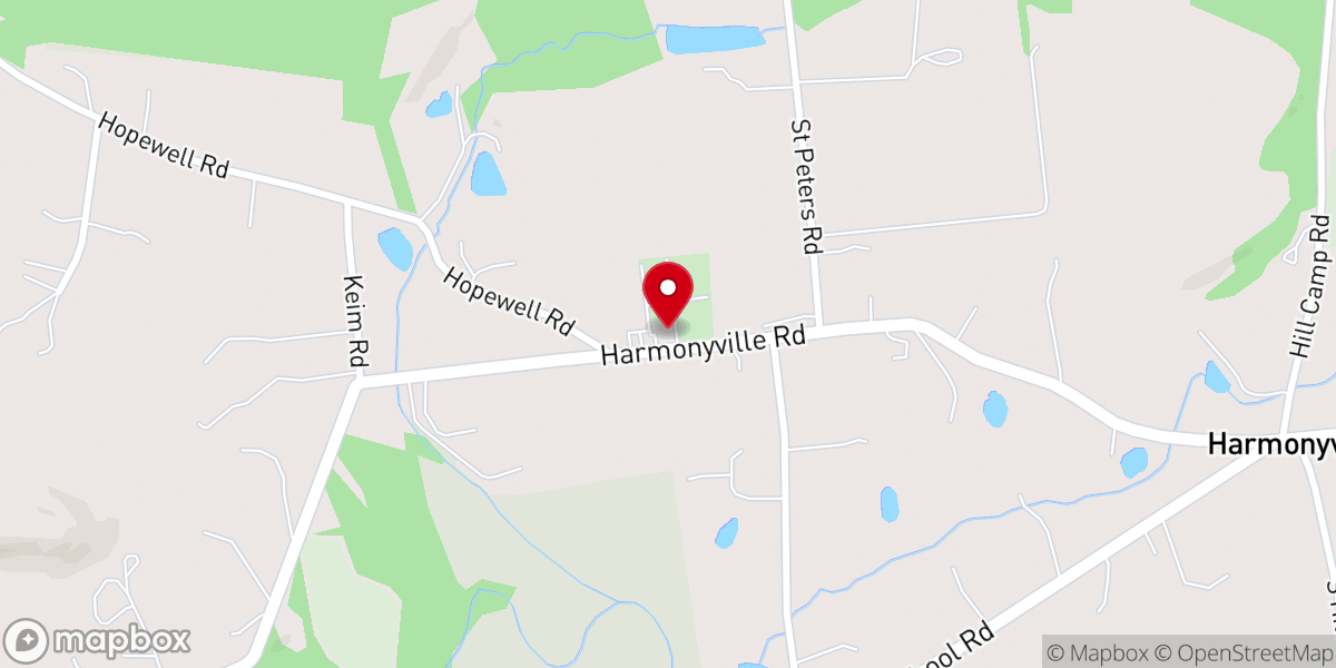 Map showing location of Mount Carmel United Methodist Church