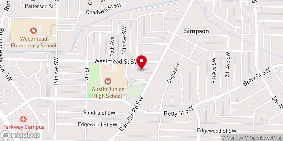 Map showing location of Wesley Methodist Church