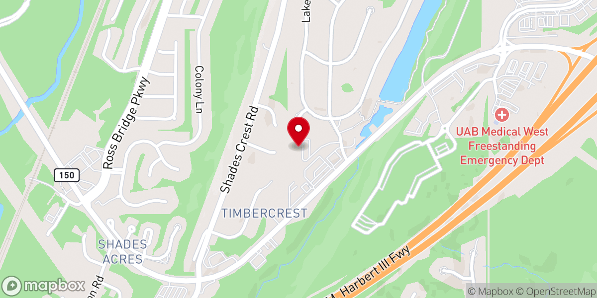 Map showing location of Lake Crest Presbyterian Church
