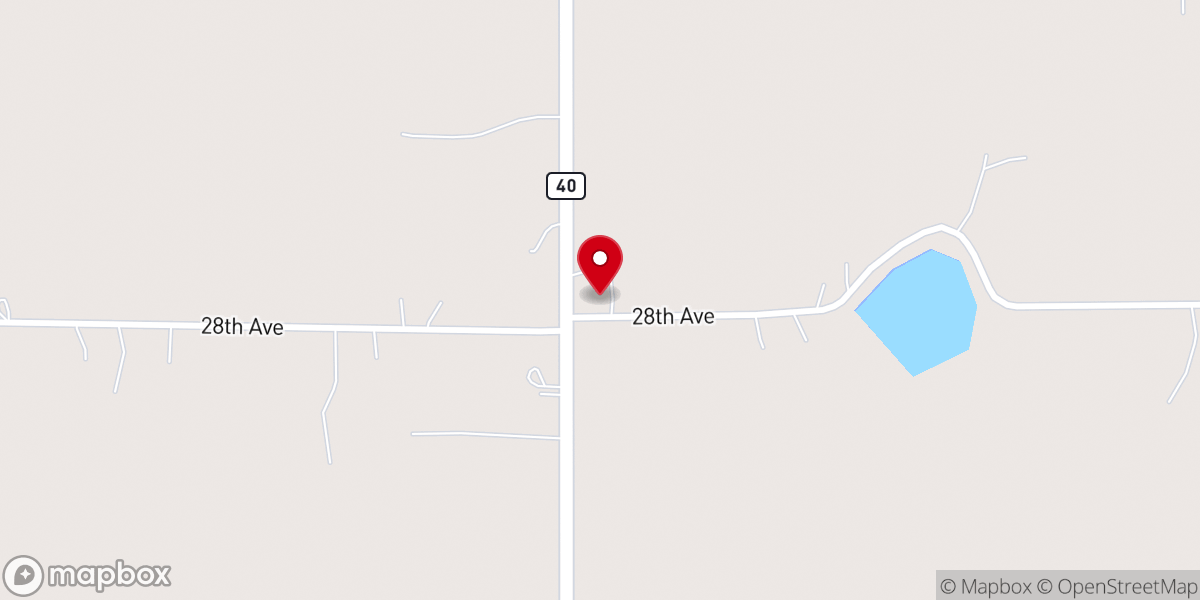 Map showing location of Covey Hill Baptist Church
