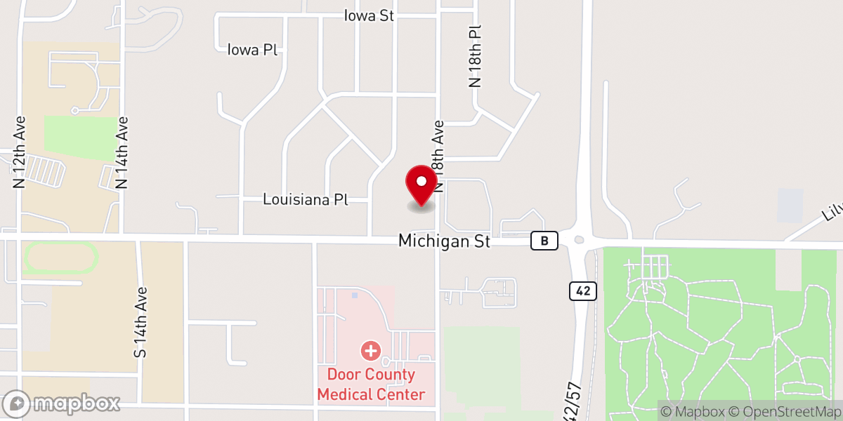 Map showing location of Prince of Peace Lutheran Church