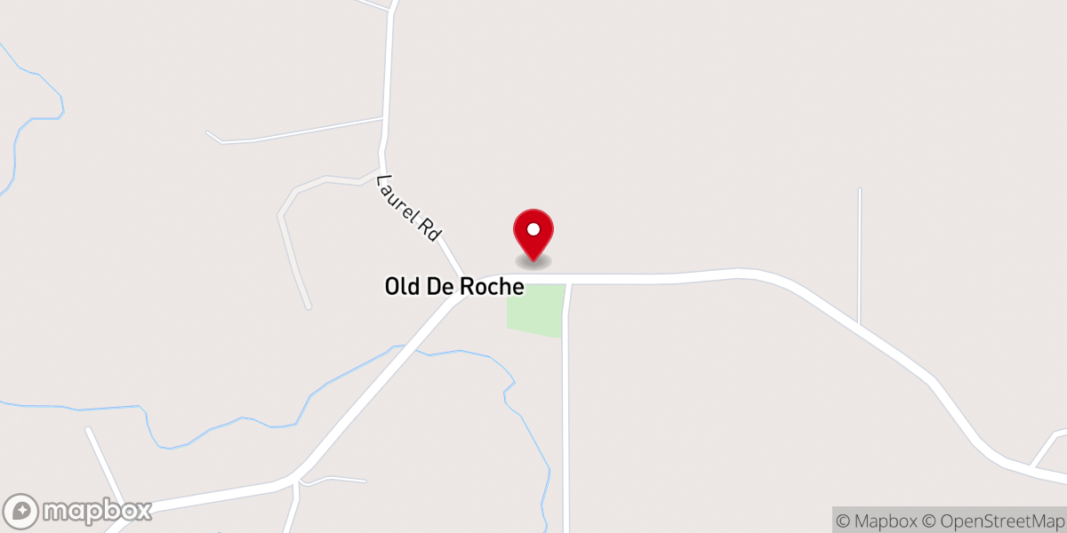 Map showing location of De Roche Missionary Baptist Church