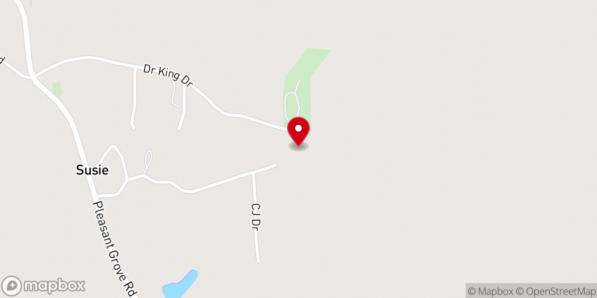 Map showing location of Pleasant Grove Church