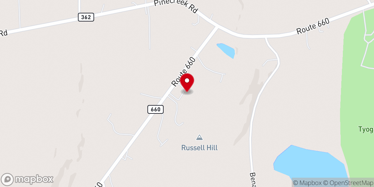 Map showing location of Dexter Baptist Church