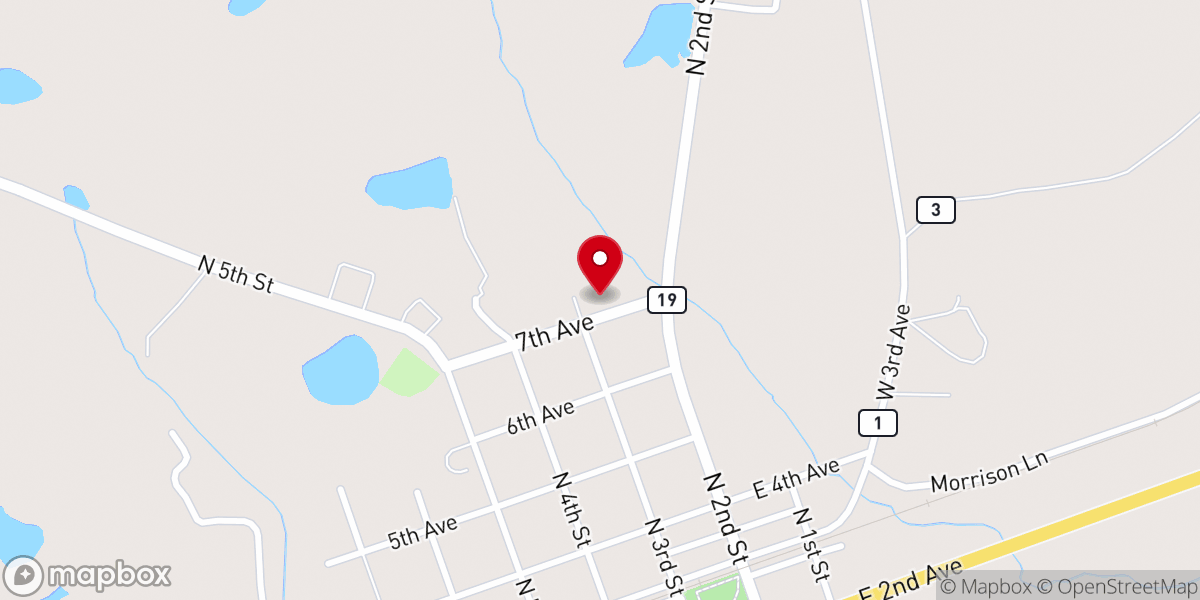 Map showing location of St Paul Ame Church