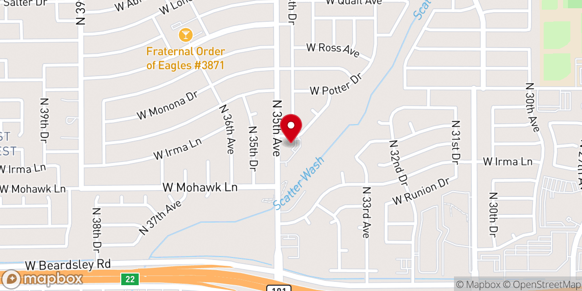 Map showing location of Living Word Community Church