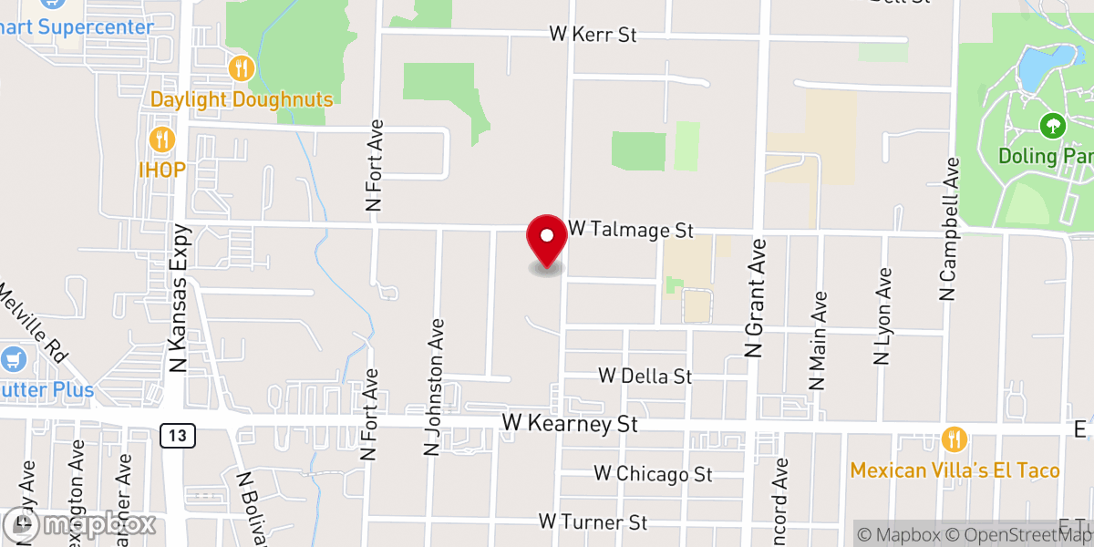 Map showing location of Christ the King Church