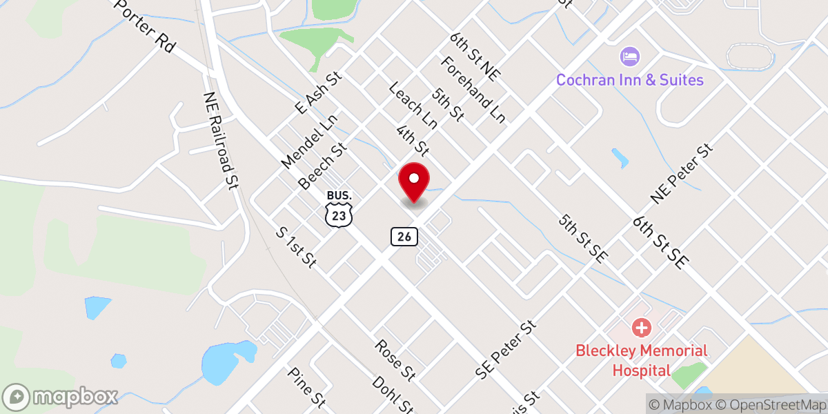 Map showing location of First United Methodist Church