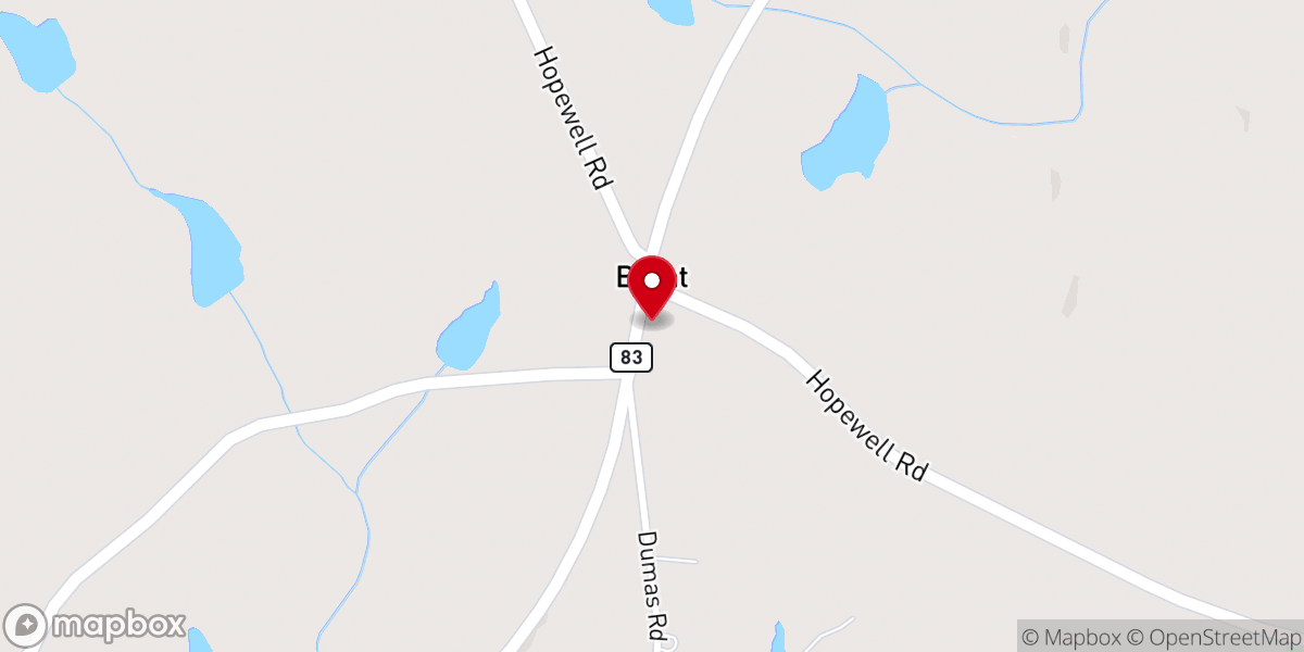 Map showing location of Tabernacle Church